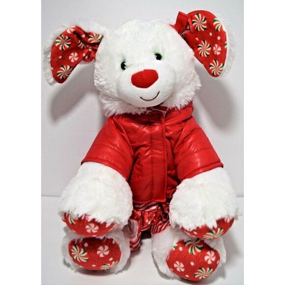 Build A Bear Puppy Dog Merry Mint Christmas 15" - Picture 1 of 12